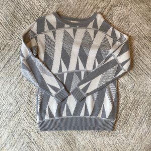Grey and White Sweater